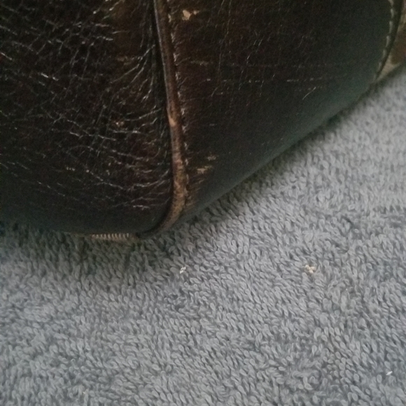 Coach Satchel Brown Leather and Monogram Canvas - Picture 6 of 15